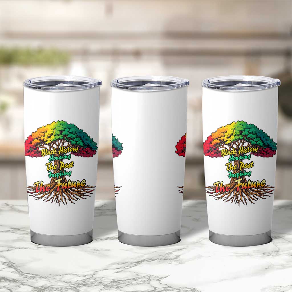 Black History Month Quote Tumbler Cup Inspiring The Future Honoring The Past - Wonder Print Shop