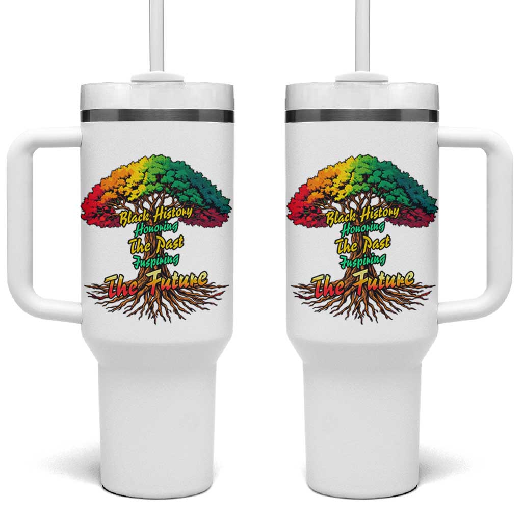 Black History Month Quote Tumbler With Handle Inspiring The Future Honoring The Past - Wonder Print Shop