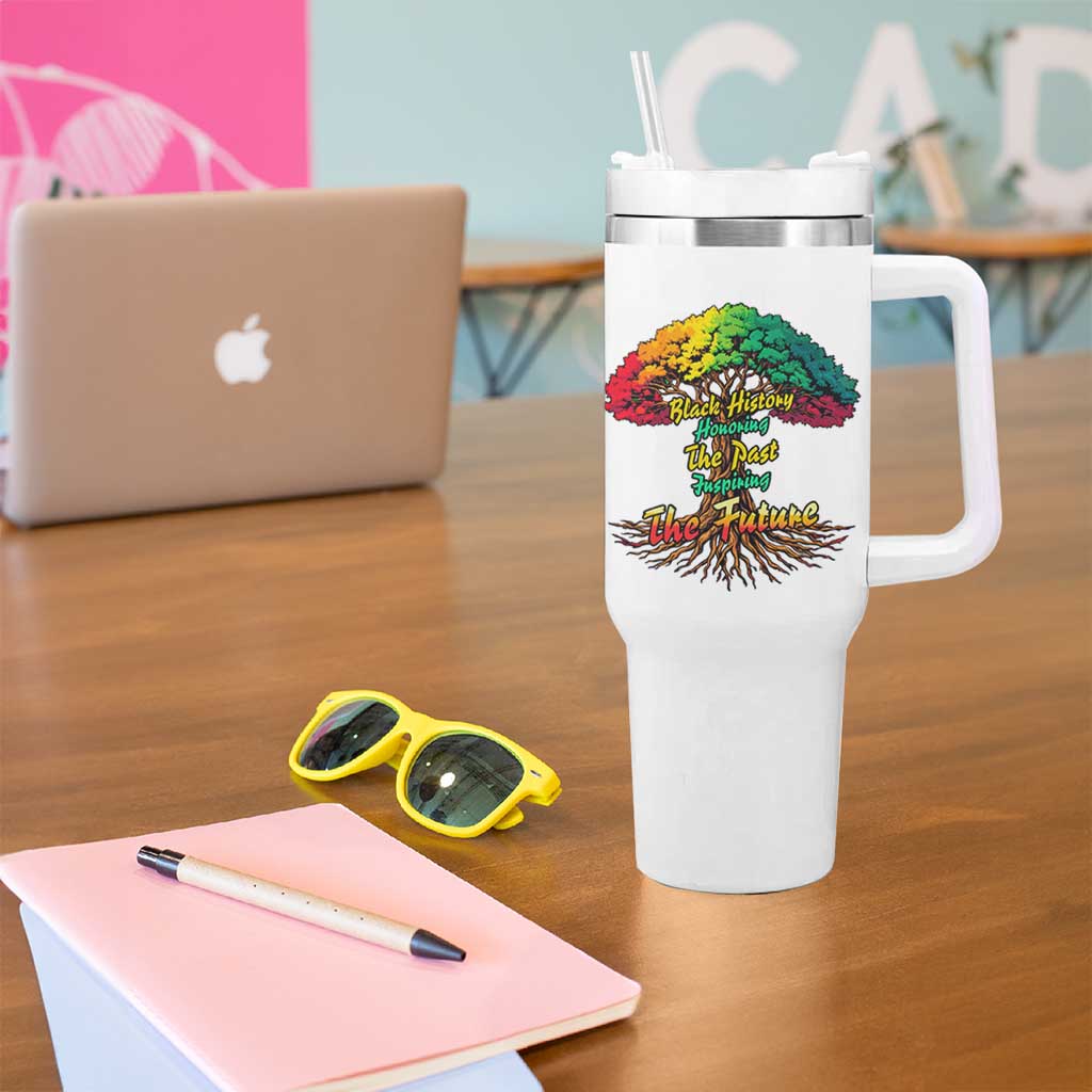 Black History Month Quote Tumbler With Handle Inspiring The Future Honoring The Past - Wonder Print Shop