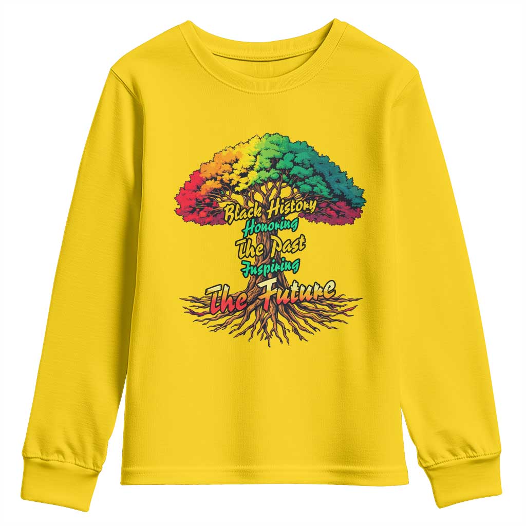 Black History Month Quote Youth Sweatshirt Inspiring The Future Honoring The Past - Wonder Print Shop