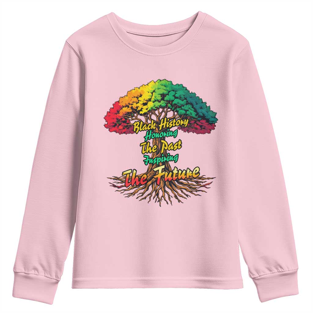 Black History Month Quote Youth Sweatshirt Inspiring The Future Honoring The Past - Wonder Print Shop
