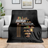 Education Is Freedom Throw Blanket African American History Africa Map Books - Wonder Print Shop