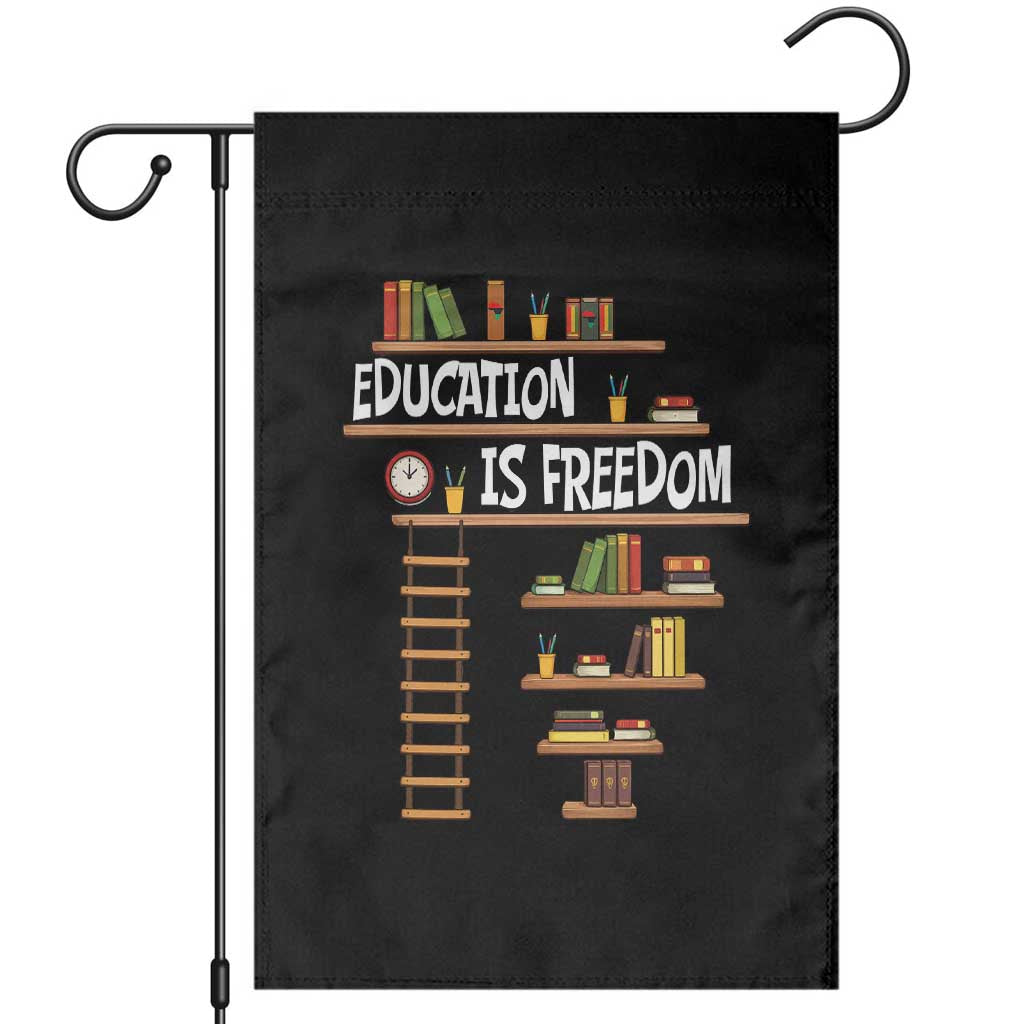 Education Is Freedom Garden Flag African American History Africa Map Books - Wonder Print Shop