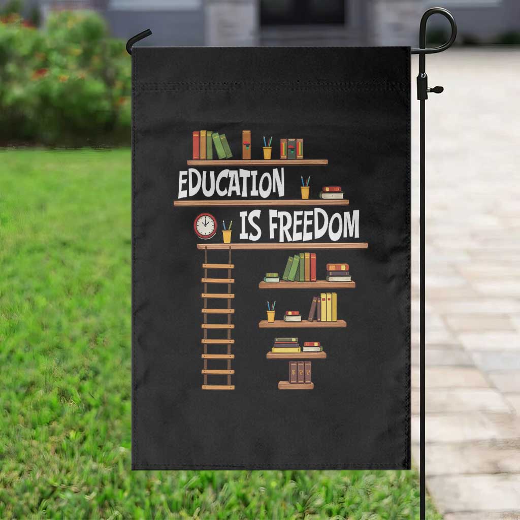 Education Is Freedom Garden Flag African American History Africa Map Books - Wonder Print Shop