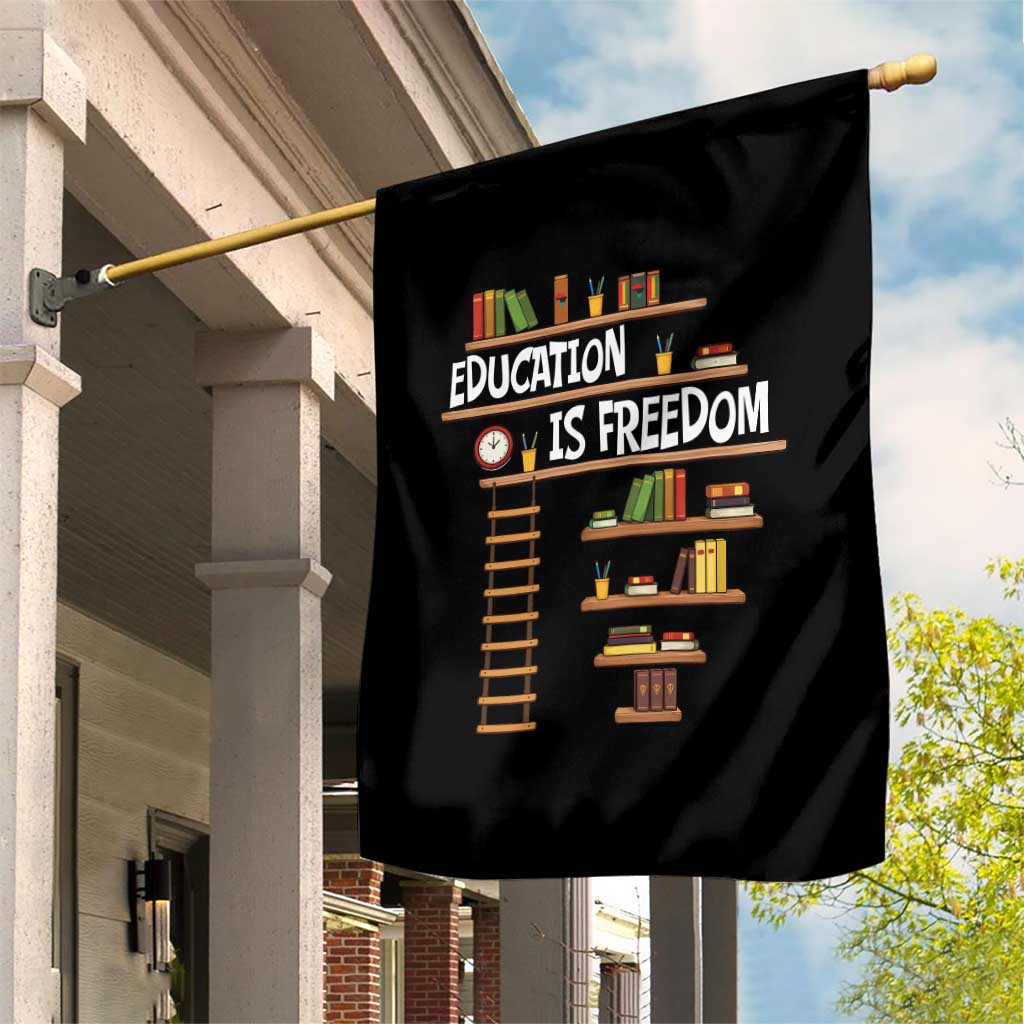 Education Is Freedom Garden Flag African American History Africa Map Books - Wonder Print Shop