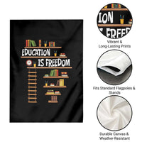 Education Is Freedom Garden Flag African American History Africa Map Books - Wonder Print Shop