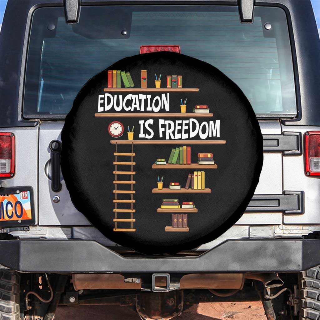 Education Is Freedom Spare Tire Cover African American History Africa Map Books - Wonder Print Shop