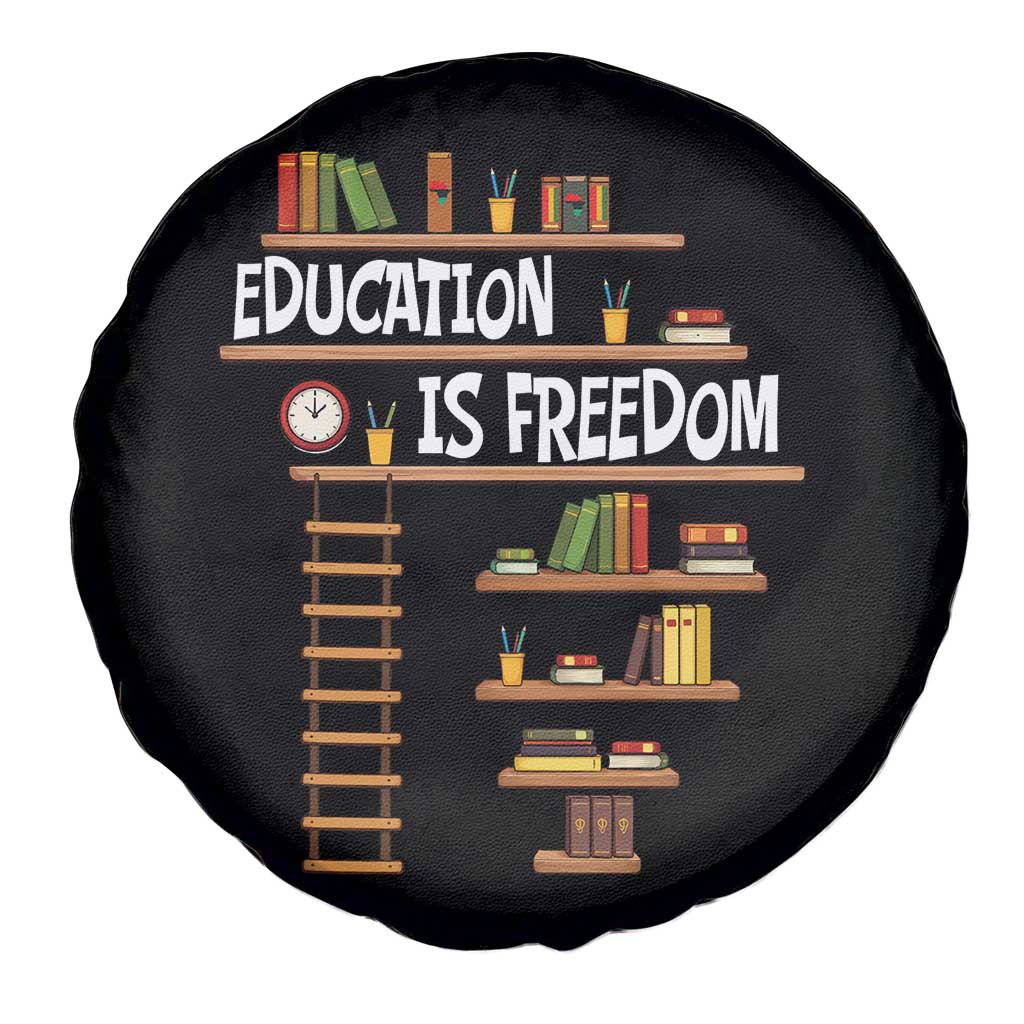 Education Is Freedom Spare Tire Cover African American History Africa Map Books - Wonder Print Shop