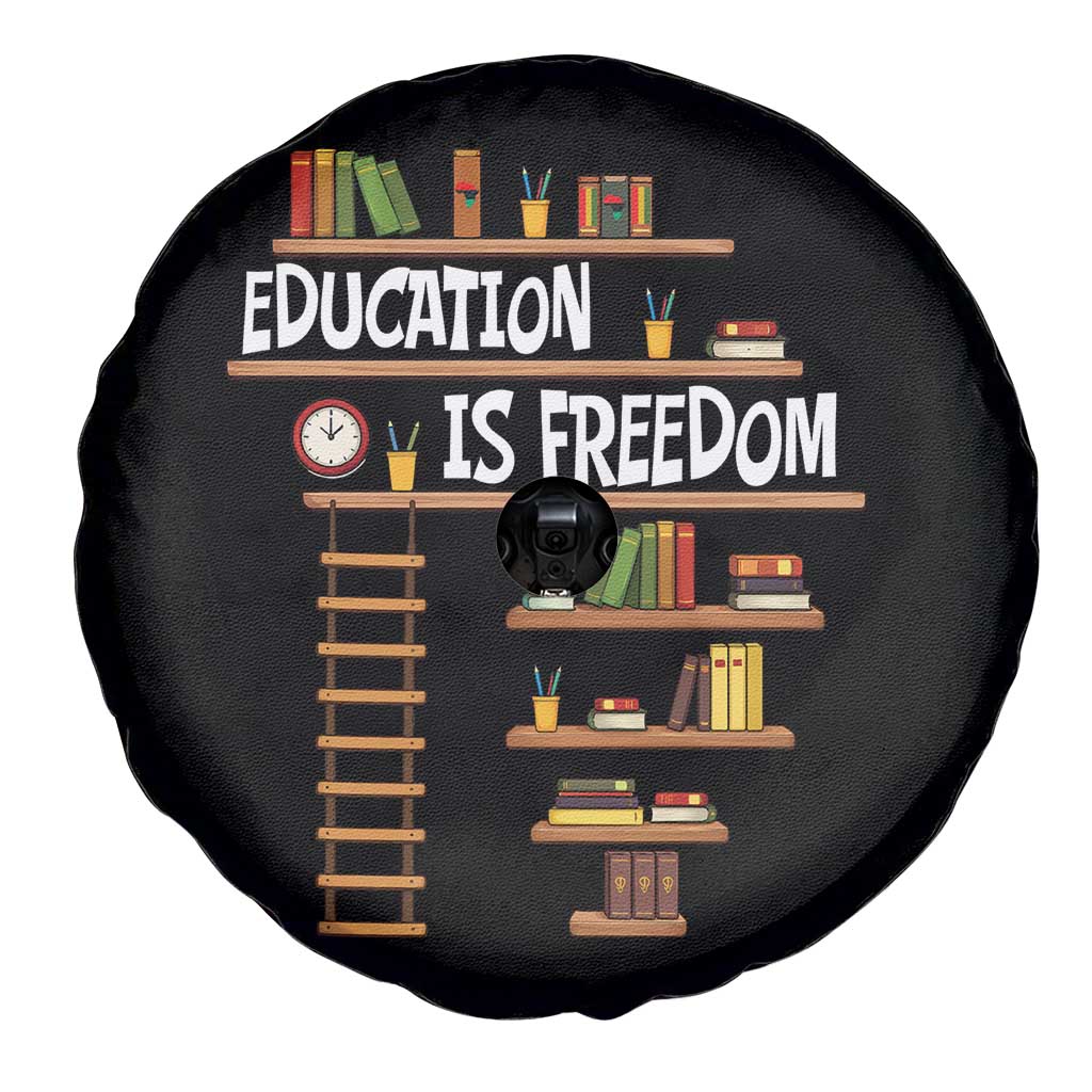Education Is Freedom Spare Tire Cover African American History Africa Map Books - Wonder Print Shop