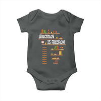Education Is Freedom Baby Onesie African American History Africa Map Books - Wonder Print Shop