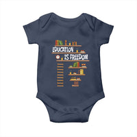 Education Is Freedom Baby Onesie African American History Africa Map Books - Wonder Print Shop