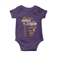 Education Is Freedom Baby Onesie African American History Africa Map Books - Wonder Print Shop
