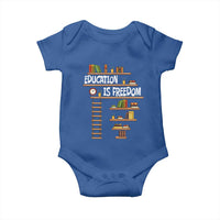 Education Is Freedom Baby Onesie African American History Africa Map Books - Wonder Print Shop