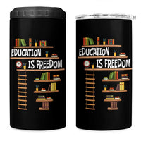 Education Is Freedom 4 in 1 Can Cooler Tumbler African American History Africa Map Books - Wonder Print Shop