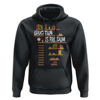 Education Is Freedom Hoodie African American History Africa Map Books - Wonder Print Shop