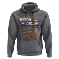 Education Is Freedom Hoodie African American History Africa Map Books - Wonder Print Shop