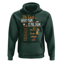 Education Is Freedom Hoodie African American History Africa Map Books - Wonder Print Shop