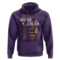 Education Is Freedom Hoodie African American History Africa Map Books - Wonder Print Shop