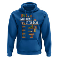 Education Is Freedom Hoodie African American History Africa Map Books - Wonder Print Shop