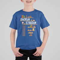 Education Is Freedom T Shirt For Kid African American History Africa Map Books - Wonder Print Shop