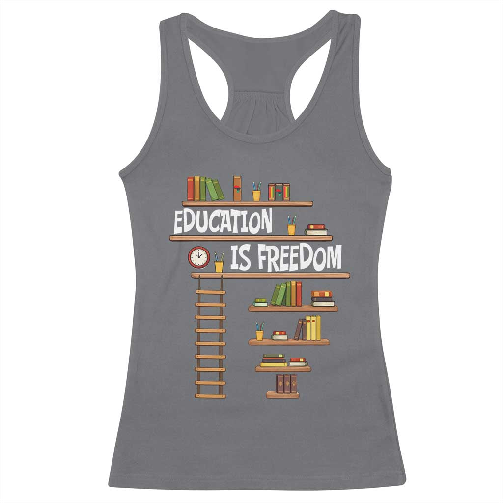 Education Is Freedom Racerback Tank Top African American History Africa Map Books - Wonder Print Shop