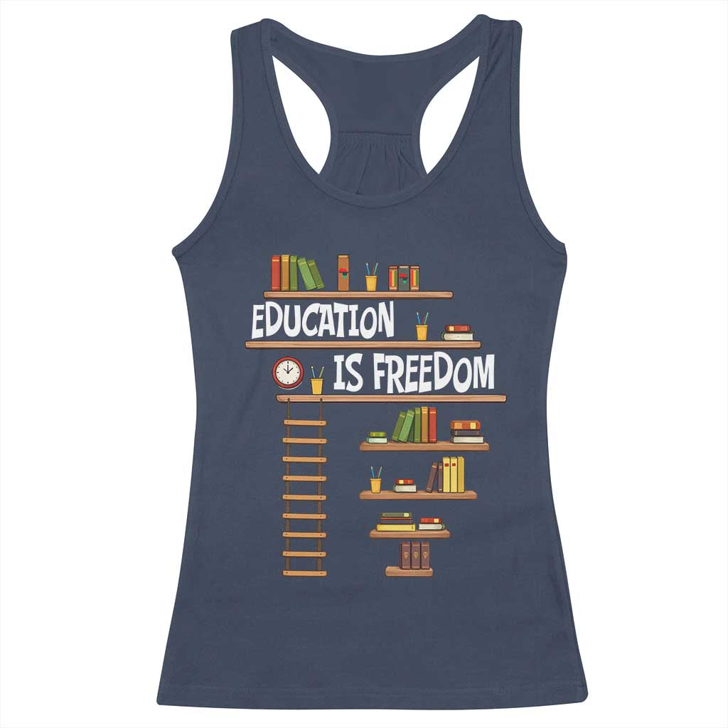 Education Is Freedom Racerback Tank Top African American History Africa Map Books - Wonder Print Shop