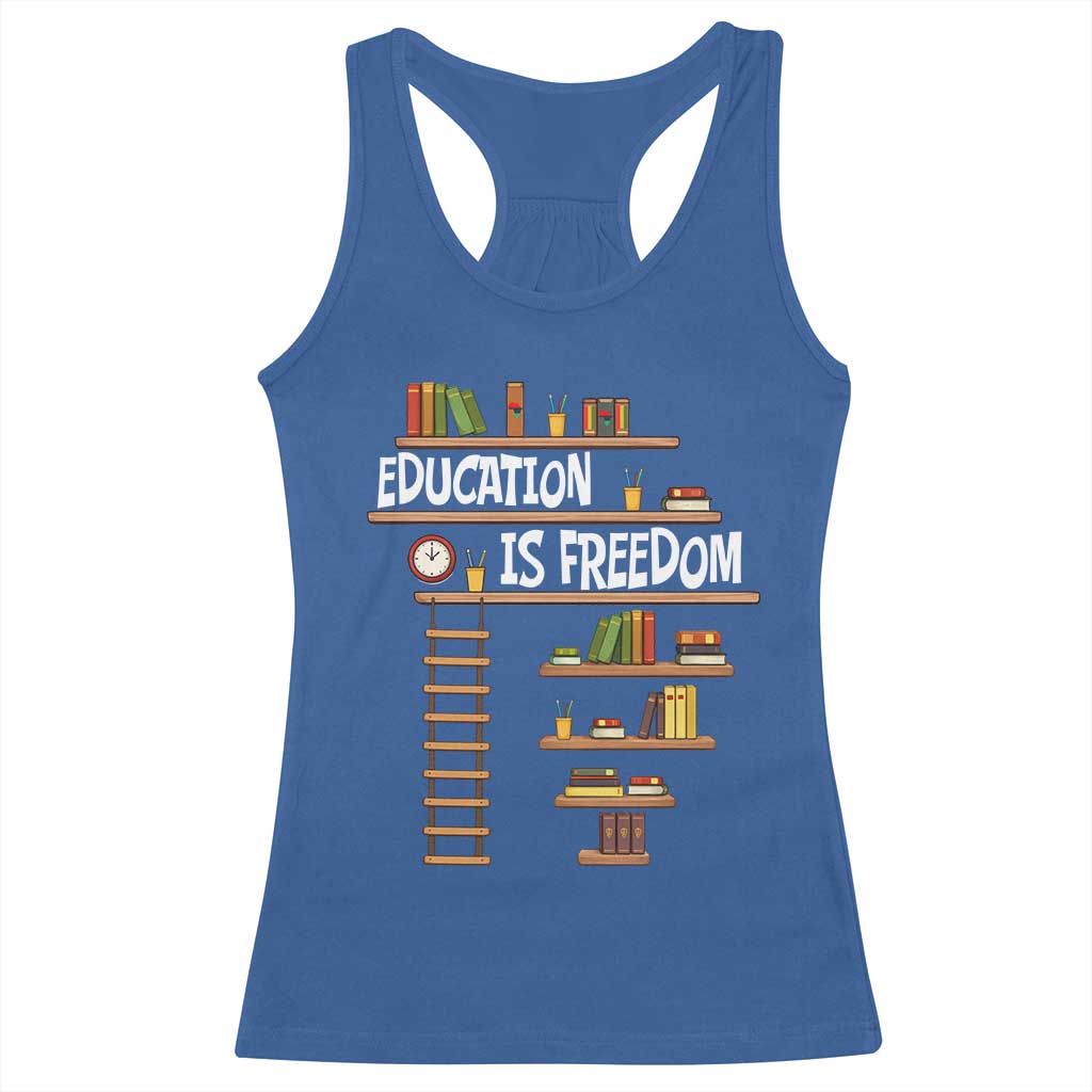 Education Is Freedom Racerback Tank Top African American History Africa Map Books - Wonder Print Shop