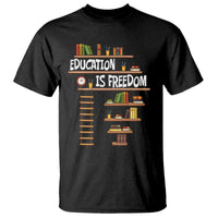 Education Is Freedom T Shirt African American History Africa Map Books - Wonder Print Shop