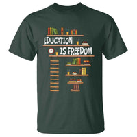 Education Is Freedom T Shirt African American History Africa Map Books - Wonder Print Shop