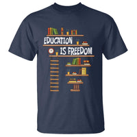 Education Is Freedom T Shirt African American History Africa Map Books - Wonder Print Shop