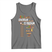 Education Is Freedom Tank Top African American History Africa Map Books - Wonder Print Shop