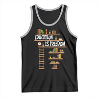 Education Is Freedom Tank Top African American History Africa Map Books - Wonder Print Shop