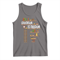 Education Is Freedom Tank Top African American History Africa Map Books - Wonder Print Shop