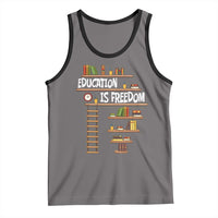 Education Is Freedom Tank Top African American History Africa Map Books - Wonder Print Shop