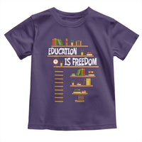 Education Is Freedom Toddler T Shirt African American History Africa Map Books - Wonder Print Shop