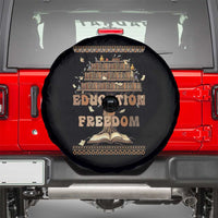 Education Is Freedom Teacher Gift Spare Tire Cover Inspirational Africa Map Book Stack - Wonder Print Shop