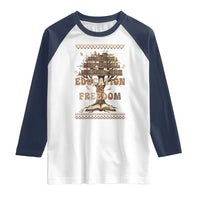 Education Is Freedom Teacher Gift Raglan Shirt Inspirational Africa Map Book Stack - Wonder Print Shop
