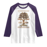 Education Is Freedom Teacher Gift Raglan Shirt Inspirational Africa Map Book Stack - Wonder Print Shop