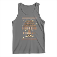 Education Is Freedom Teacher Gift Tank Top Inspirational Africa Map Book Stack - Wonder Print Shop