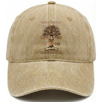 Education Is Freedom Teacher Gift Washed Cotton Baseball Cap Inspirational Africa Map Book Stack