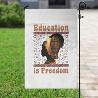 Education Is Freedom Garden Flag Black History Women Teacher Gift - Wonder Print Shop