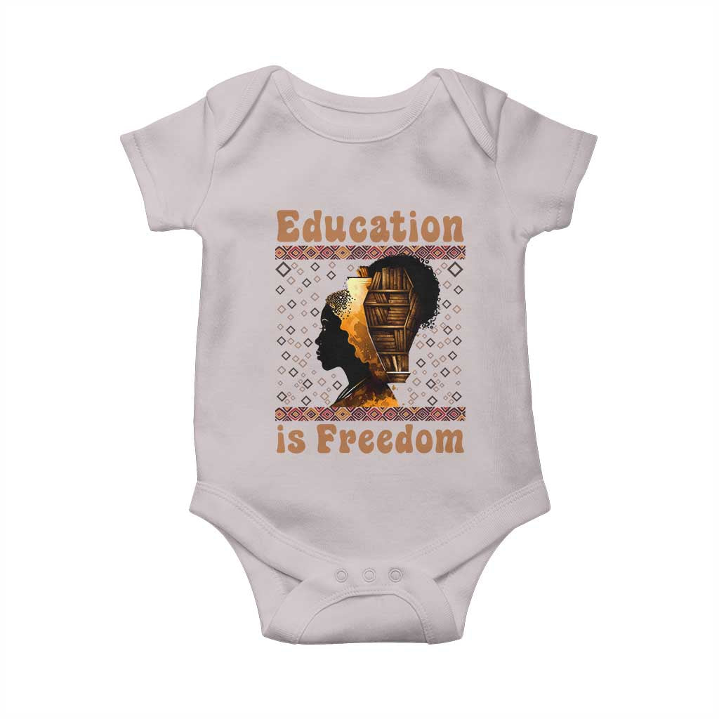 Education Is Freedom Baby Onesie Black History Women Teacher Gift - Wonder Print Shop