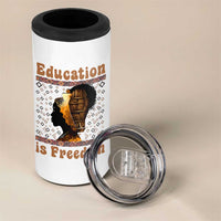 Education Is Freedom 4 in 1 Can Cooler Tumbler Black History Women Teacher Gift - Wonder Print Shop