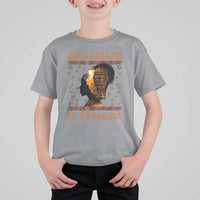 Education Is Freedom T Shirt For Kid Black History Women Teacher Gift - Wonder Print Shop