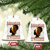 Education Is Freedom Ceramic Ornament Black History Women Teacher Gift - Wonder Print Shop