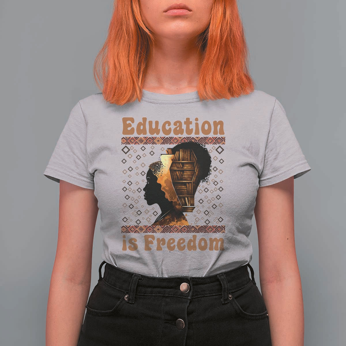 Education Is Freedom T Shirt For Women Black History Women Teacher Gift - Wonder Print Shop