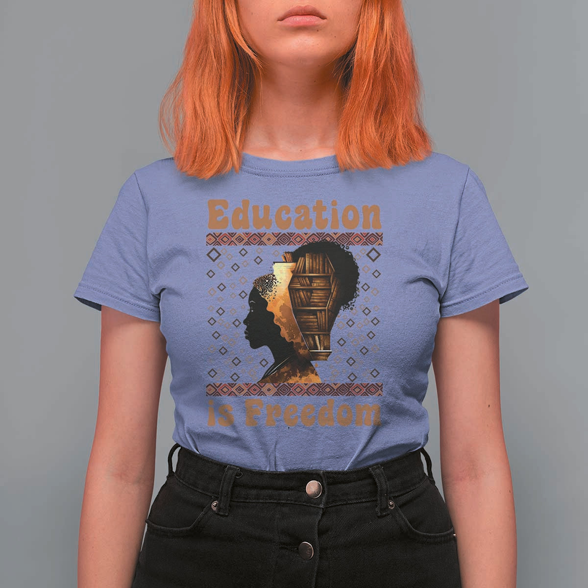 Education Is Freedom T Shirt For Women Black History Women Teacher Gift - Wonder Print Shop