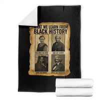 What We Learn From Black History Throw Blanket Vintage African American Leaders - Wonder Print Shop