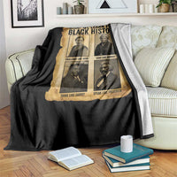 What We Learn From Black History Throw Blanket Vintage African American Leaders - Wonder Print Shop