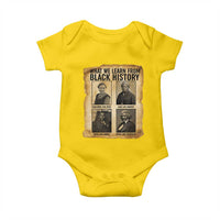 What We Learn From Black History Baby Onesie Vintage African American Leaders - Wonder Print Shop
